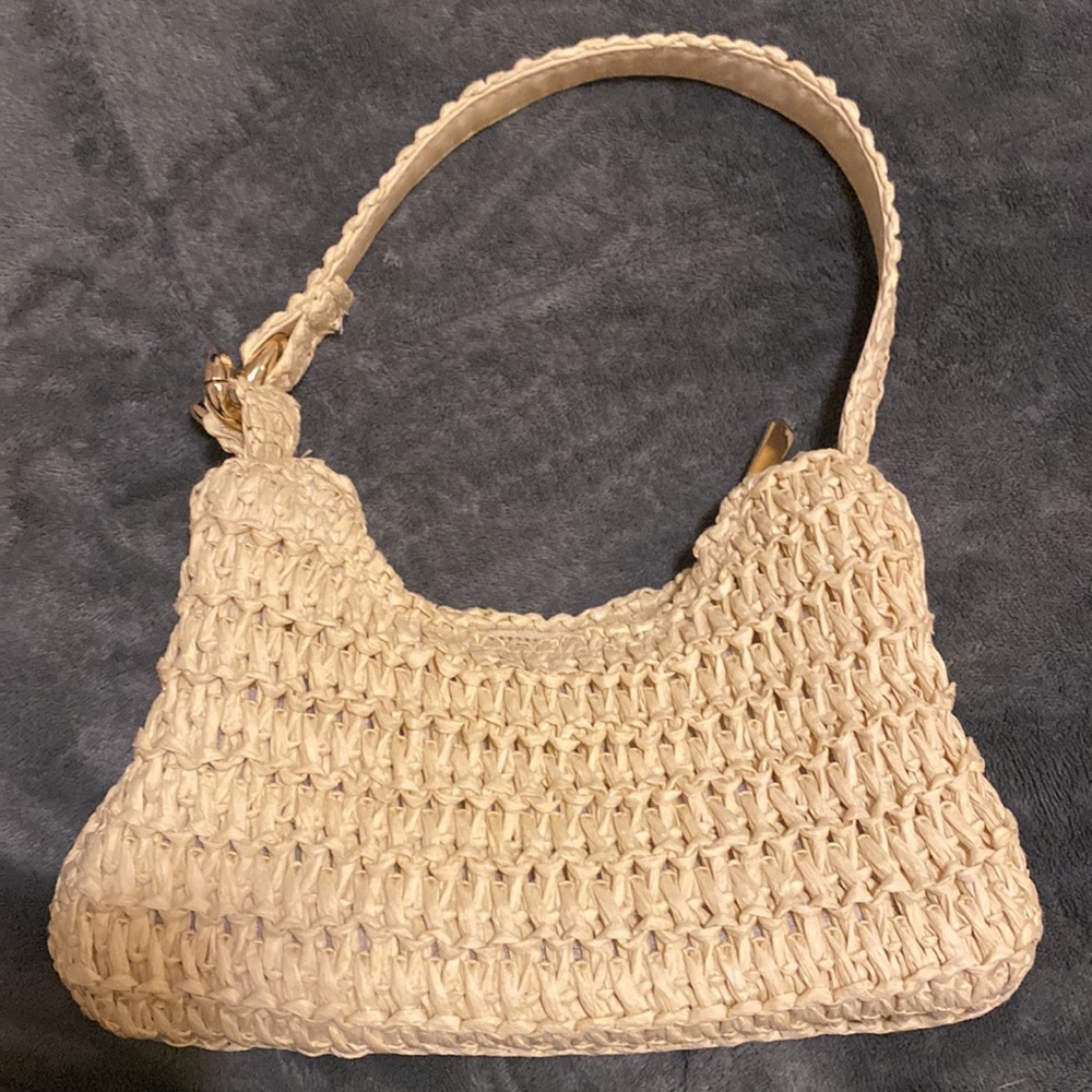 “STRAW” SHOULDER PURSE